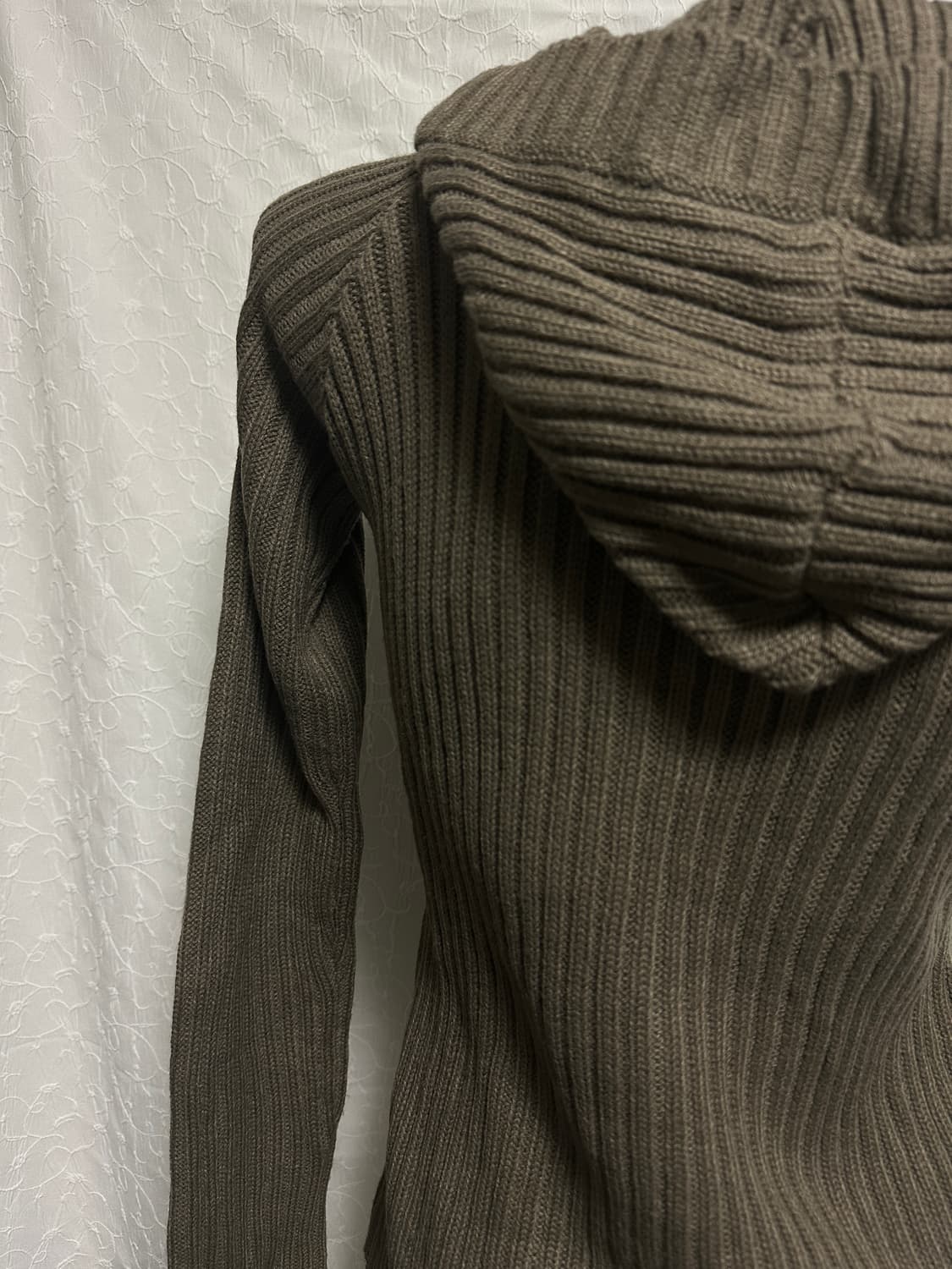 빈티지 cornflake 00s y2k 버튼 니트 후드 롱슬리브 탑 상품이미지5