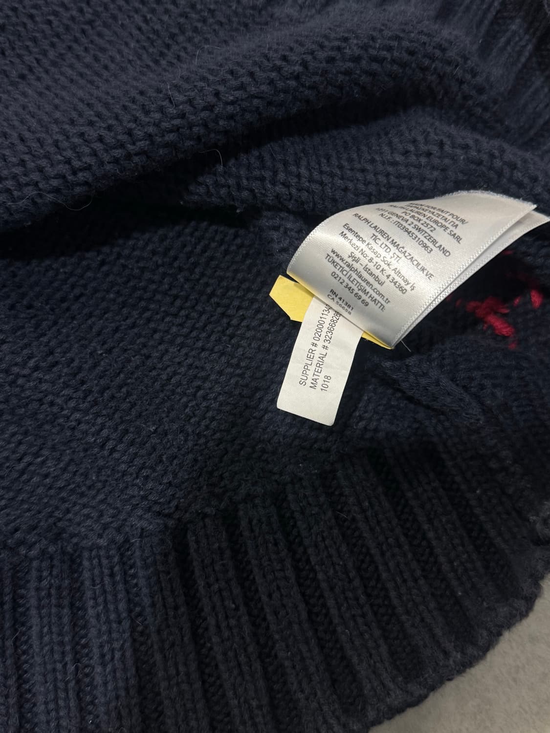 폴로 랄프로렌 성조기 네이비 코튼 니트 스웨터 상품이미지4