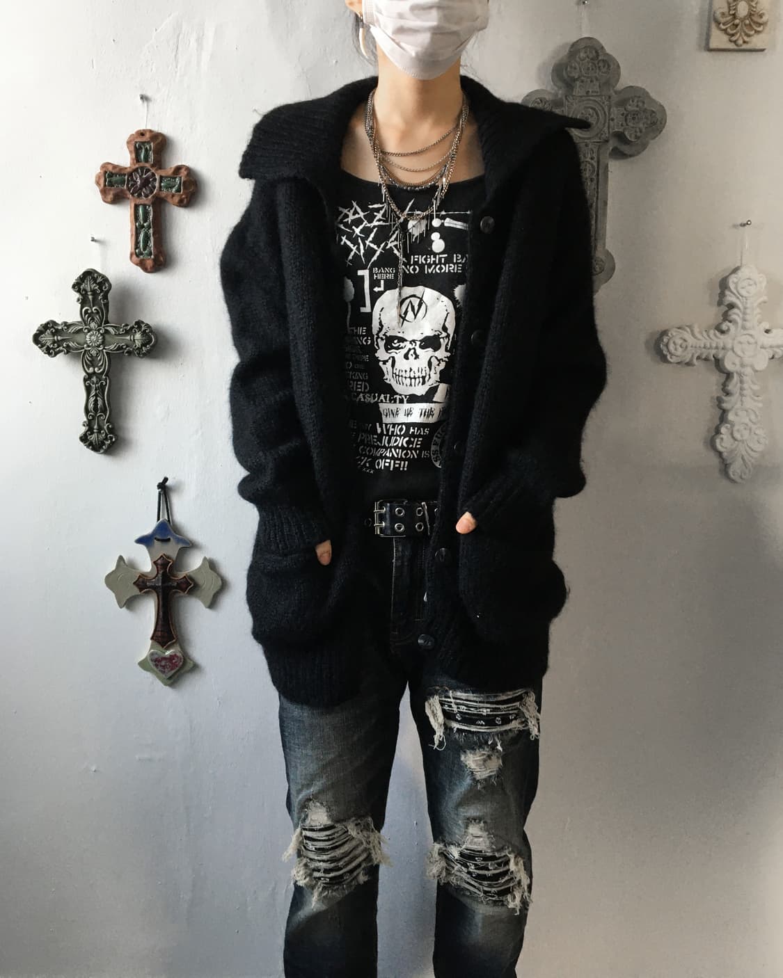 Black knit cardigan 상품이미지6