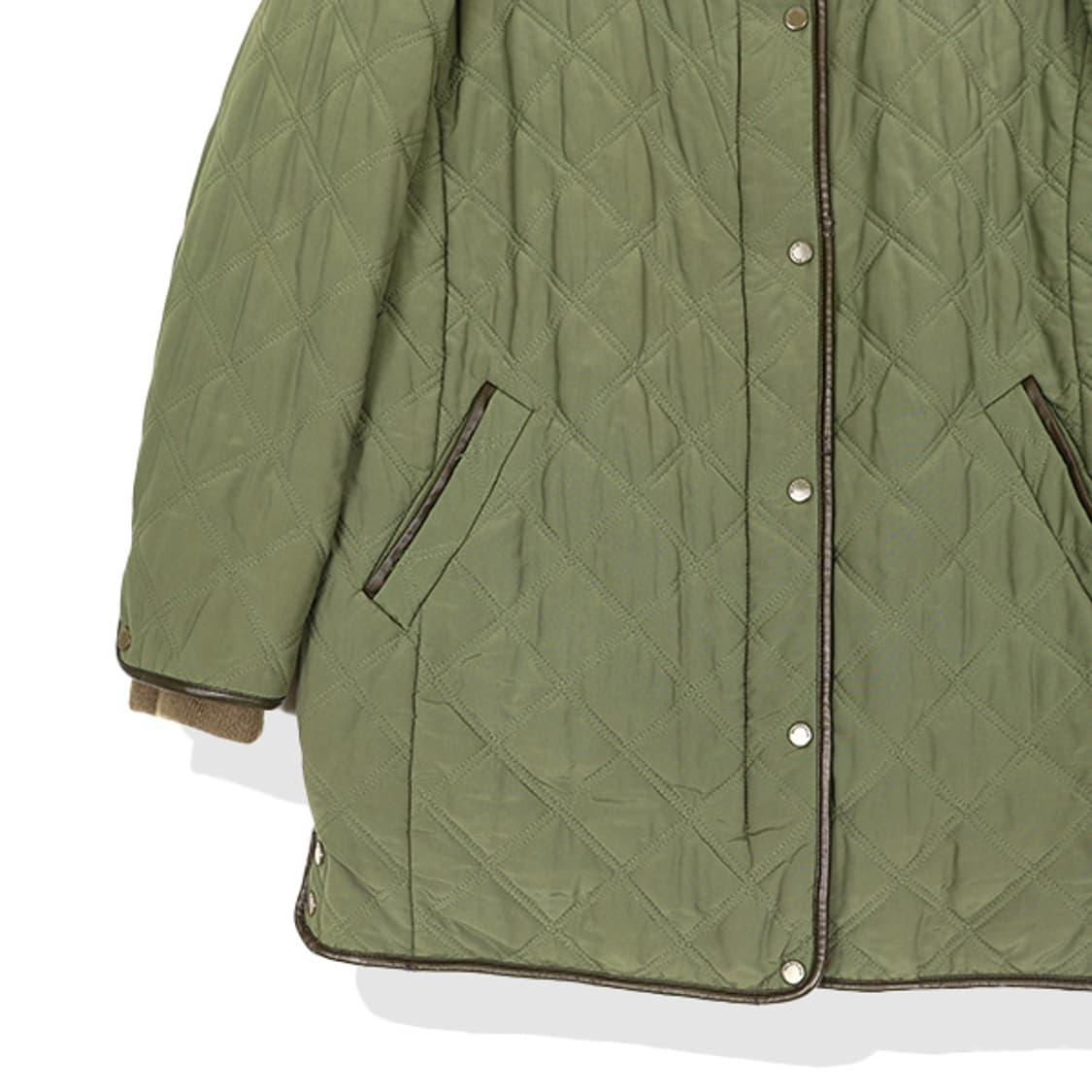 빈폴 Sheepskin 트림 퀄트 자켓 (M) 상품이미지4