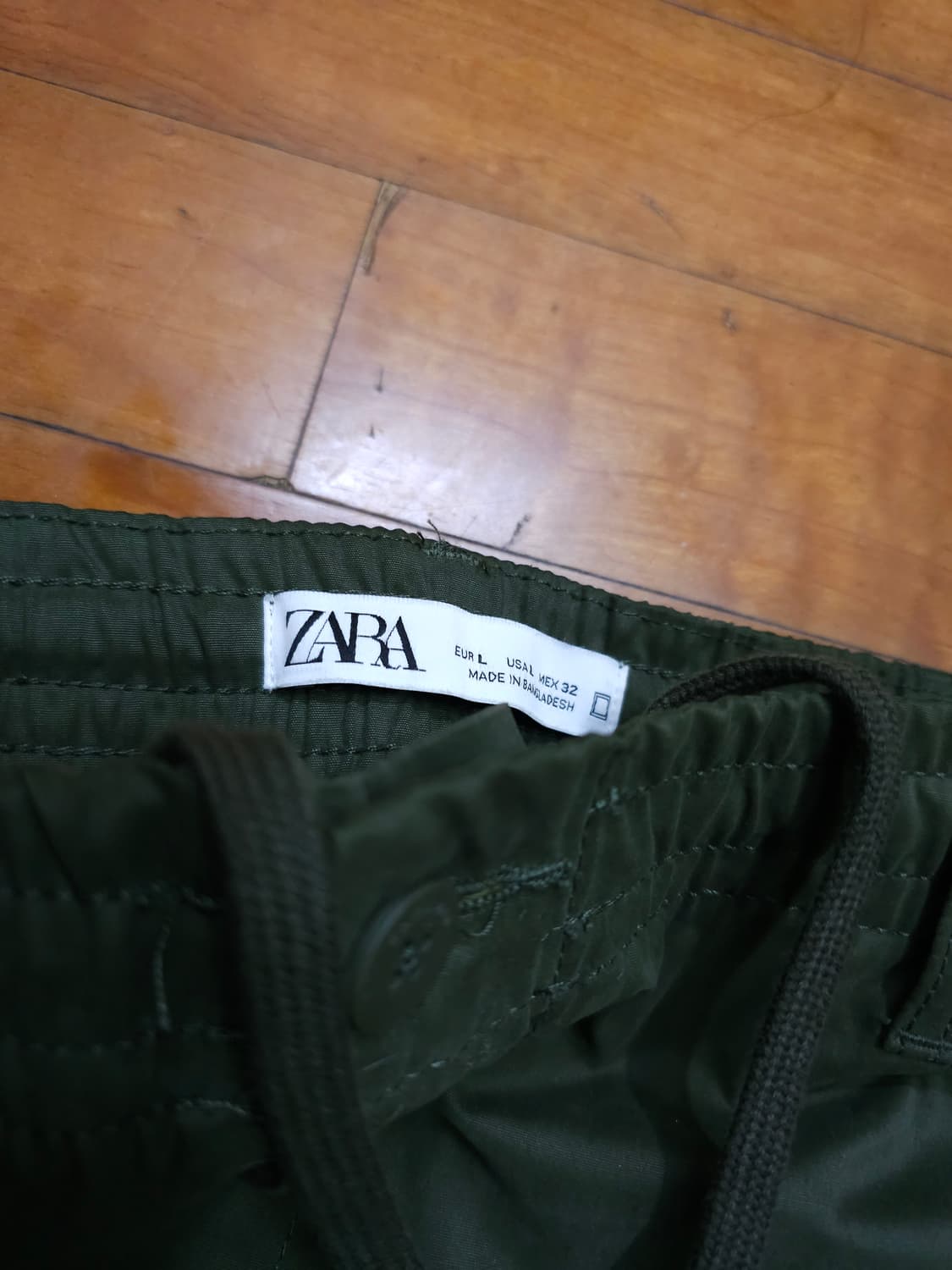 자라 카키색 카고 조거팬츠L 상품이미지6