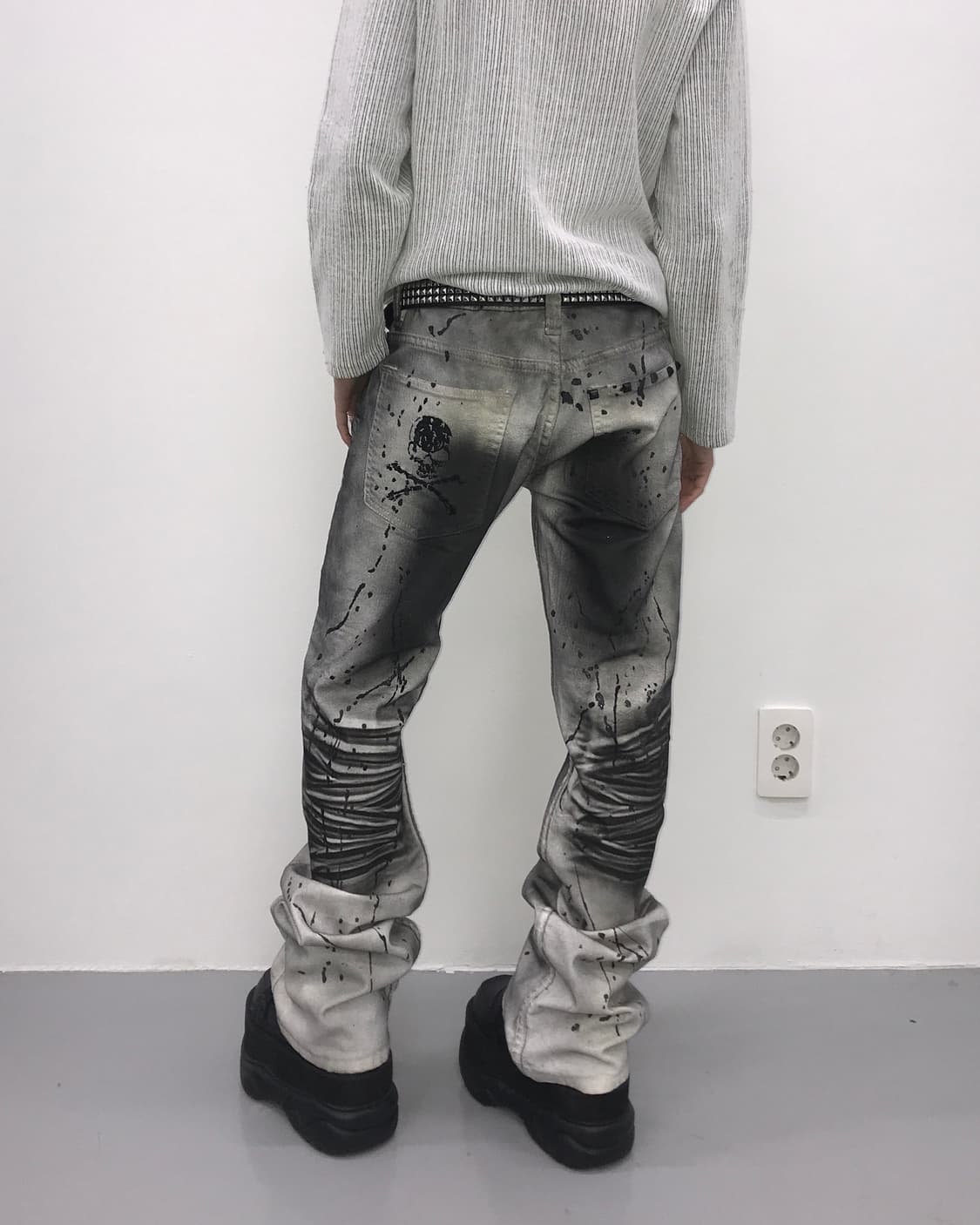 KHI Spray Painting Wrinkle Denim  상품이미지1