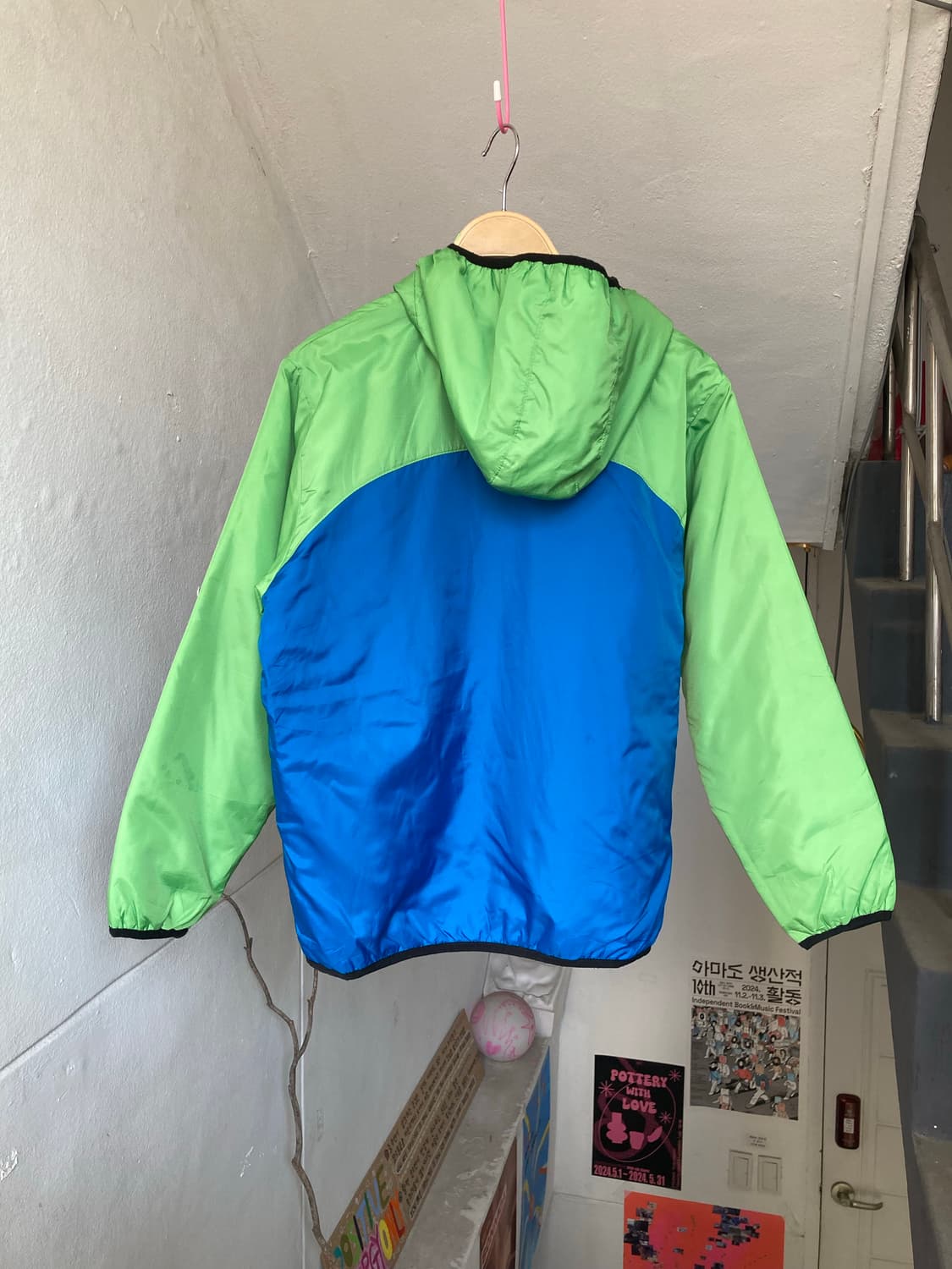 아디다스 adidas 그린블루 경량패딩 상품이미지4