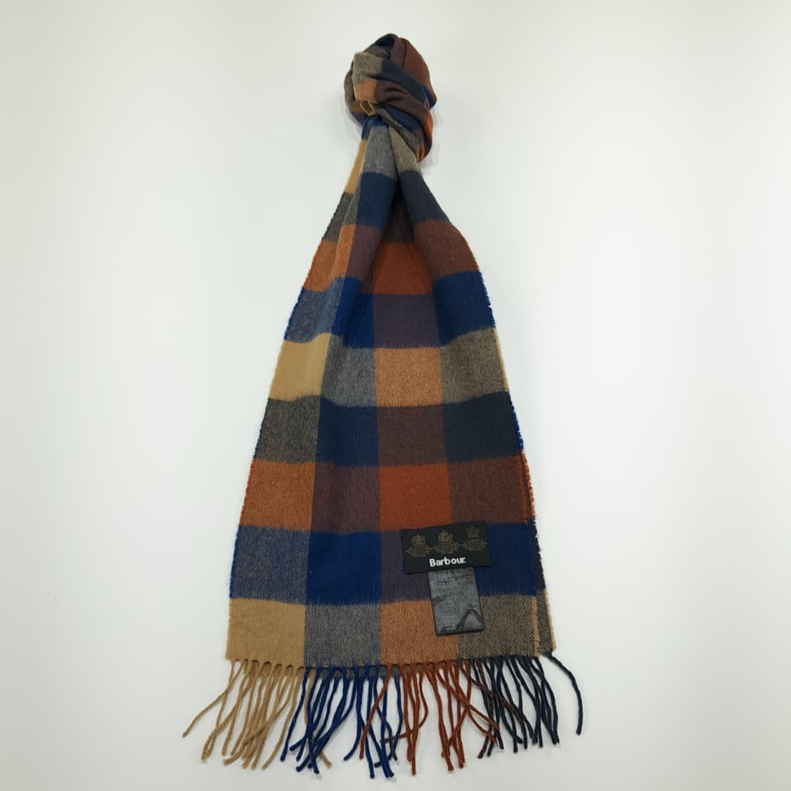 MX248 바버 멀티블록 체크 램스울 목도리 머플러 상품이미지1