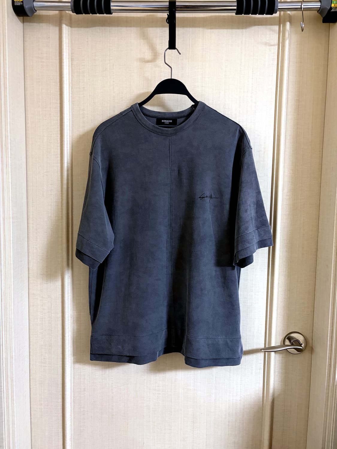 송지오 디즈니 덤보 자수 워싱 티셔츠 그레이 48 상품이미지4