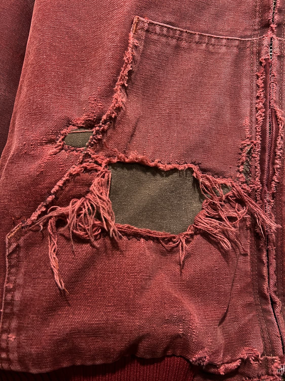 [L]칼하트 J130 CRI 크림슨 레드 액티브 워크자켓 상품이미지4