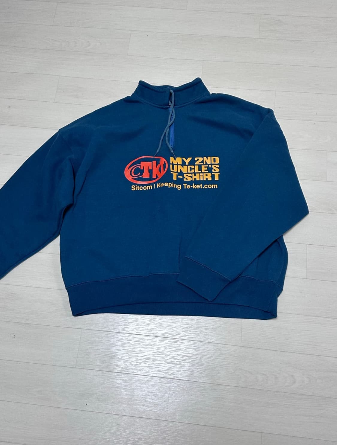 테켓 엉클 하프집업 스웻셔츠 블루그린 M 상품이미지4