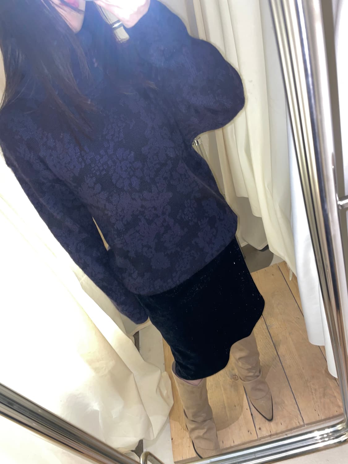 vintage flower turtleneck knit 상품이미지6