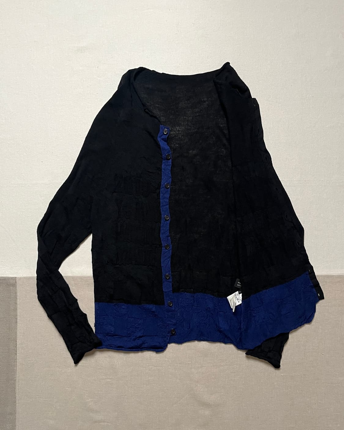 요지야마모토 레터링 자가드 패널 가디건 Yohji yamamoto 상품이미지6