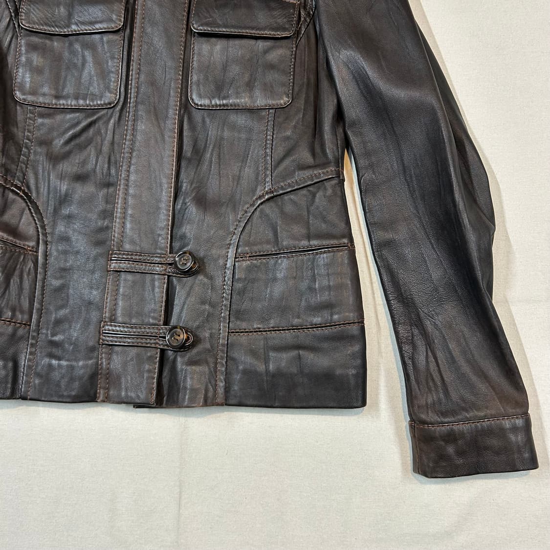 S) DANIER 양가죽 리얼 램스킨 레더 자켓 상품이미지2