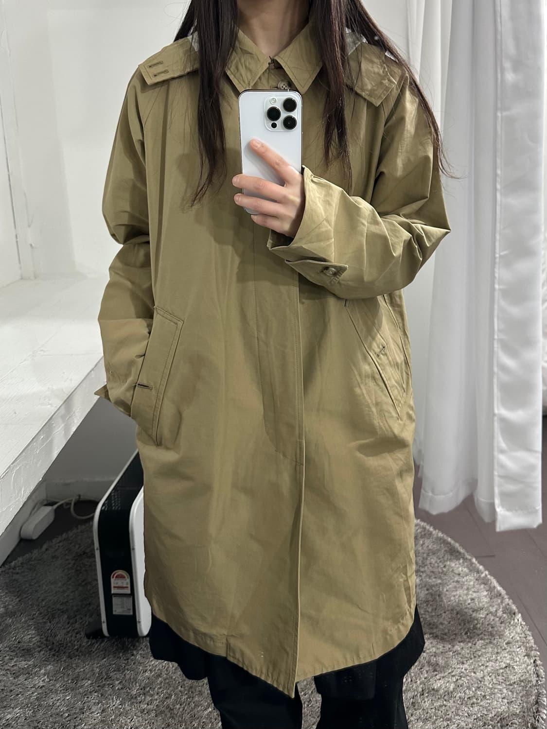 beams plus hood beige coat 상품이미지7