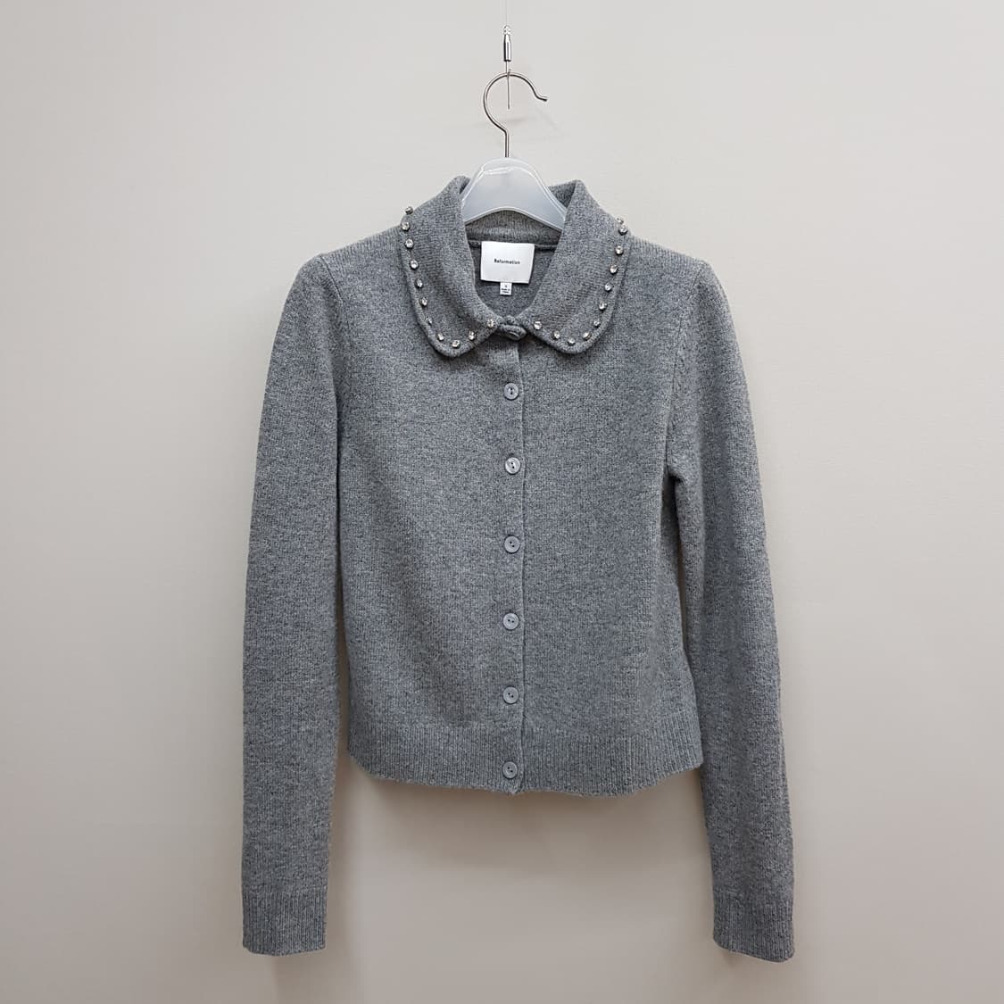 리포메이션 Reformation 스터드 카라 울 가디건 S사이즈 상품이미지2