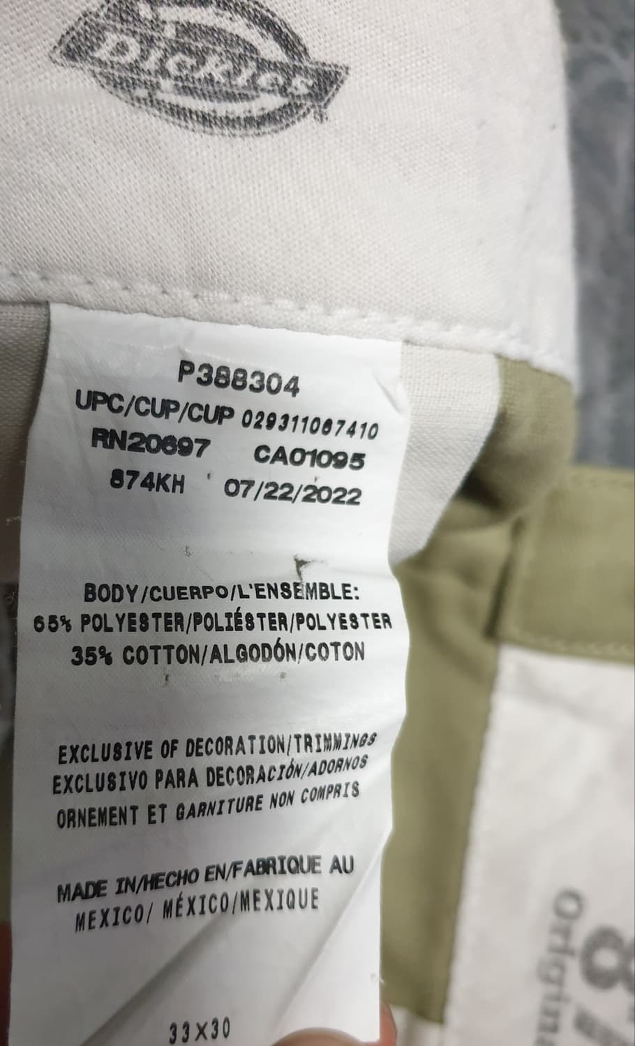 디키즈 874 오리지널핏 워크팬츠 (33) 상품이미지3