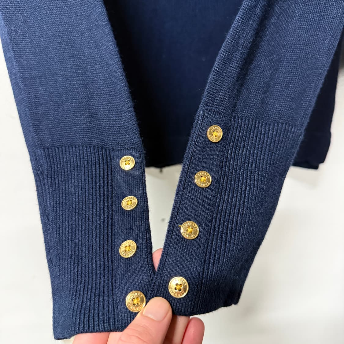 폴로 랄프로렌 실크 혼방 금장 버튼 디테일 긴팔 니트 상품이미지4