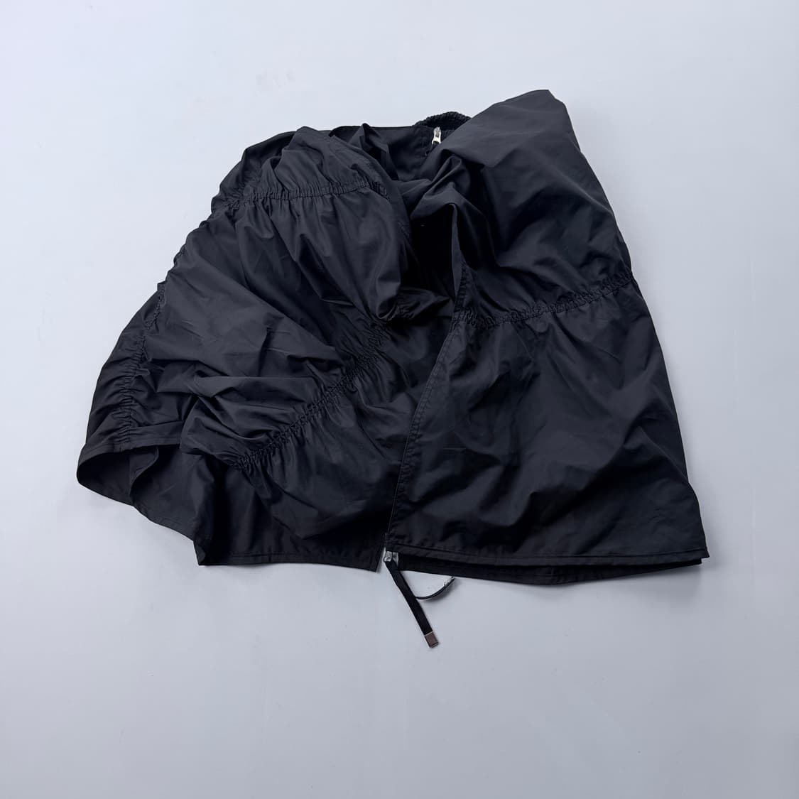 나체 PUCKERING TIE SKIRT BLACK 상품이미지2