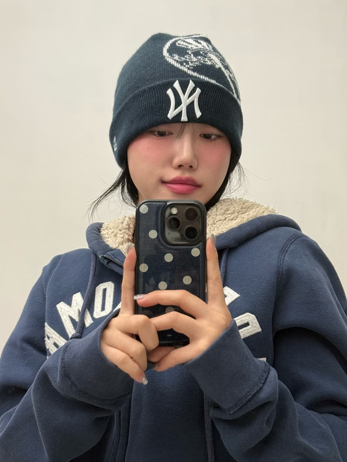 뉴에라 엠엘비 네이비 비니 상품이미지3