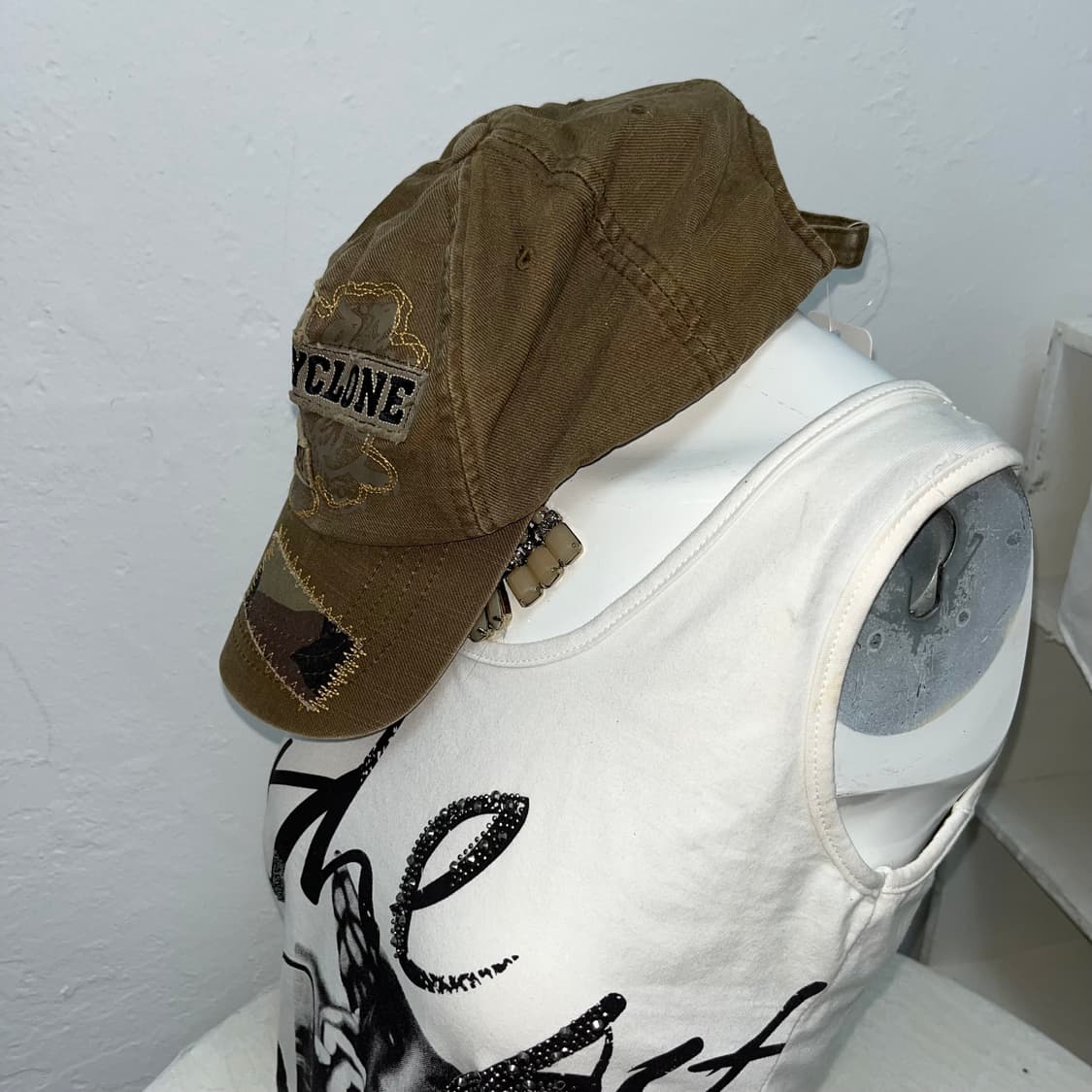 Y2K 브라운 패치 볼캡 상품이미지3