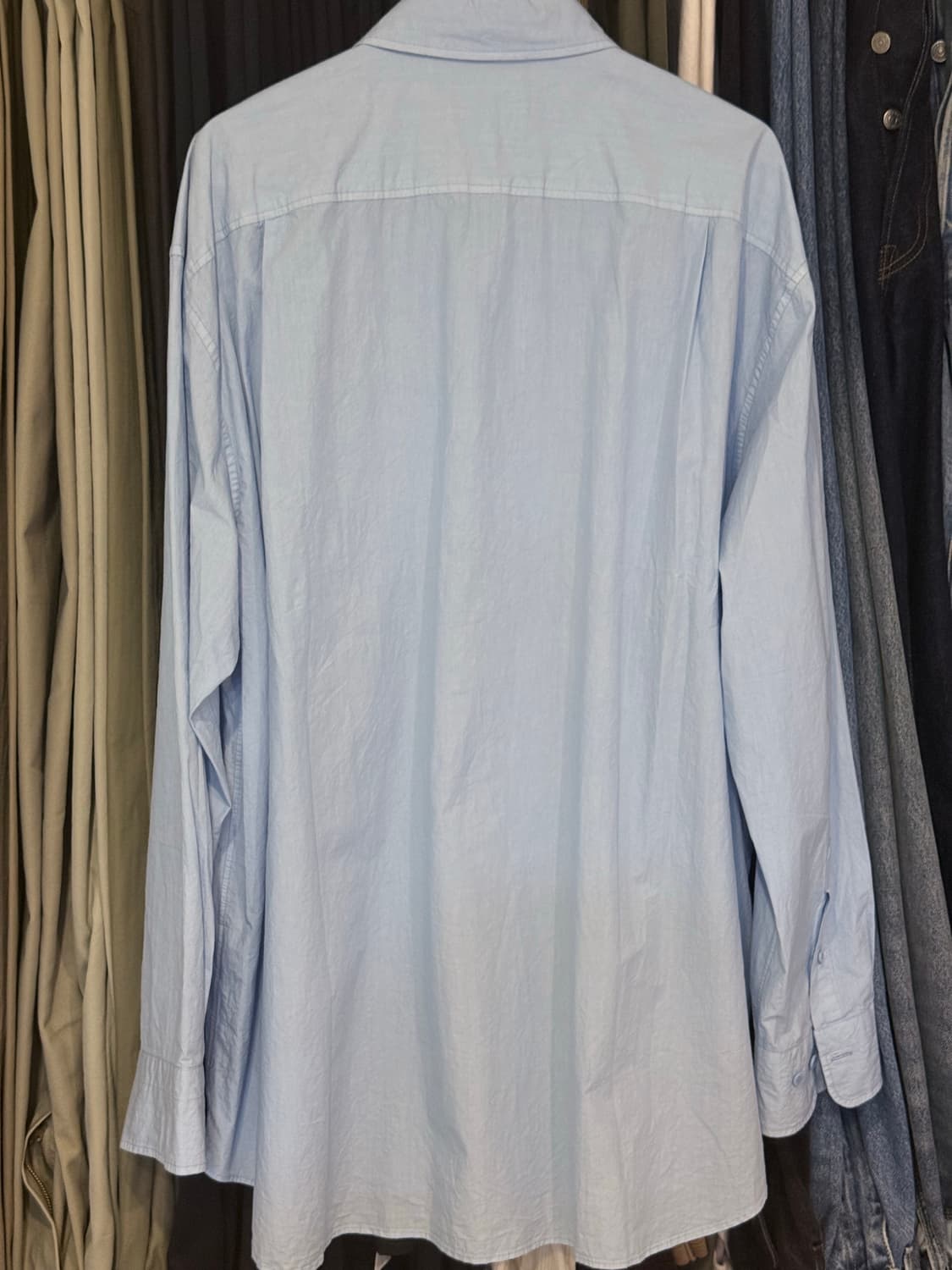 [L] 요코사카모토 레귤러 칼라 셔츠 스카이블루 상품이미지4