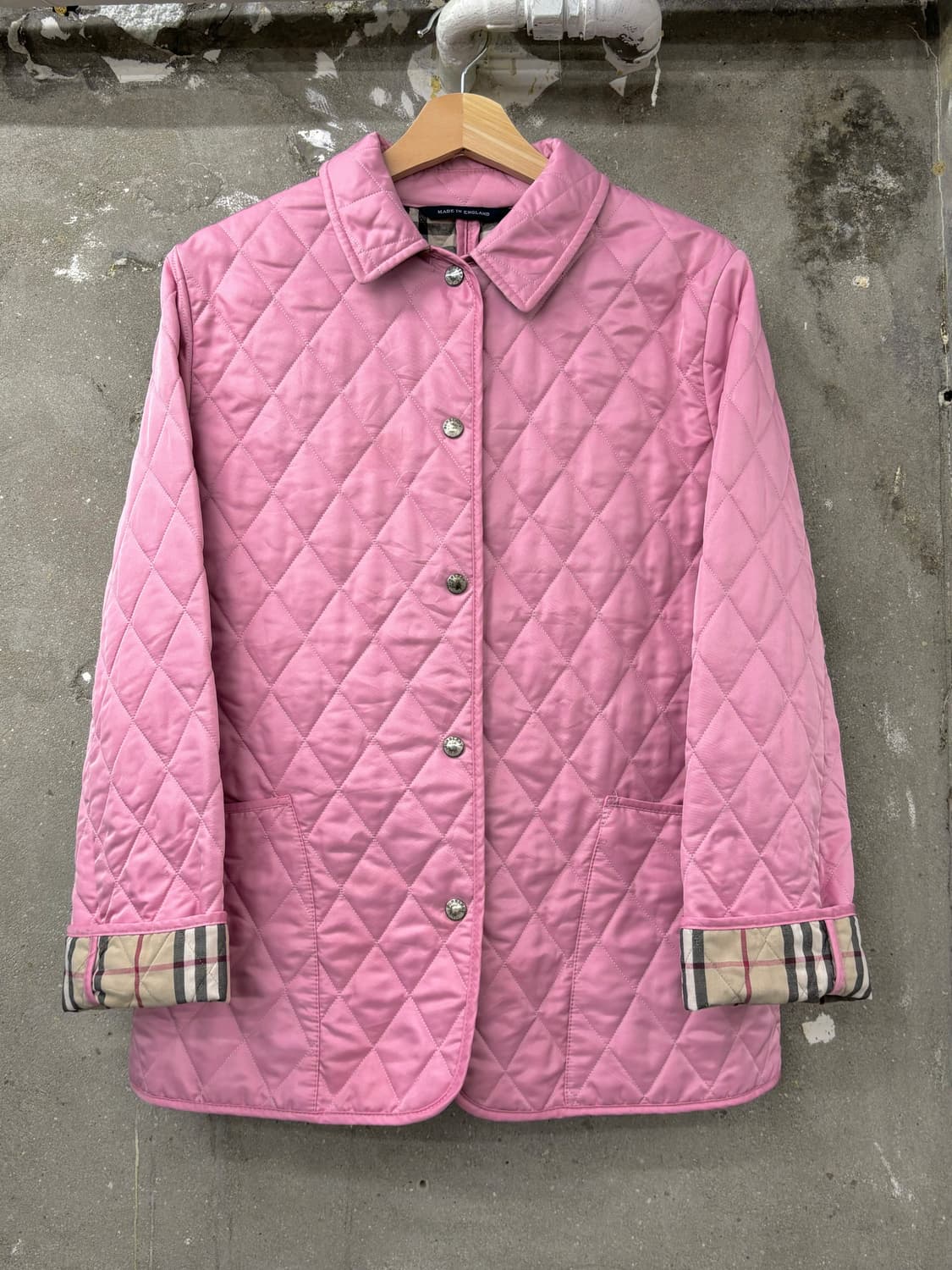 Burberry 버버리 핑크 퀼팅 버튼 자켓 상품이미지1