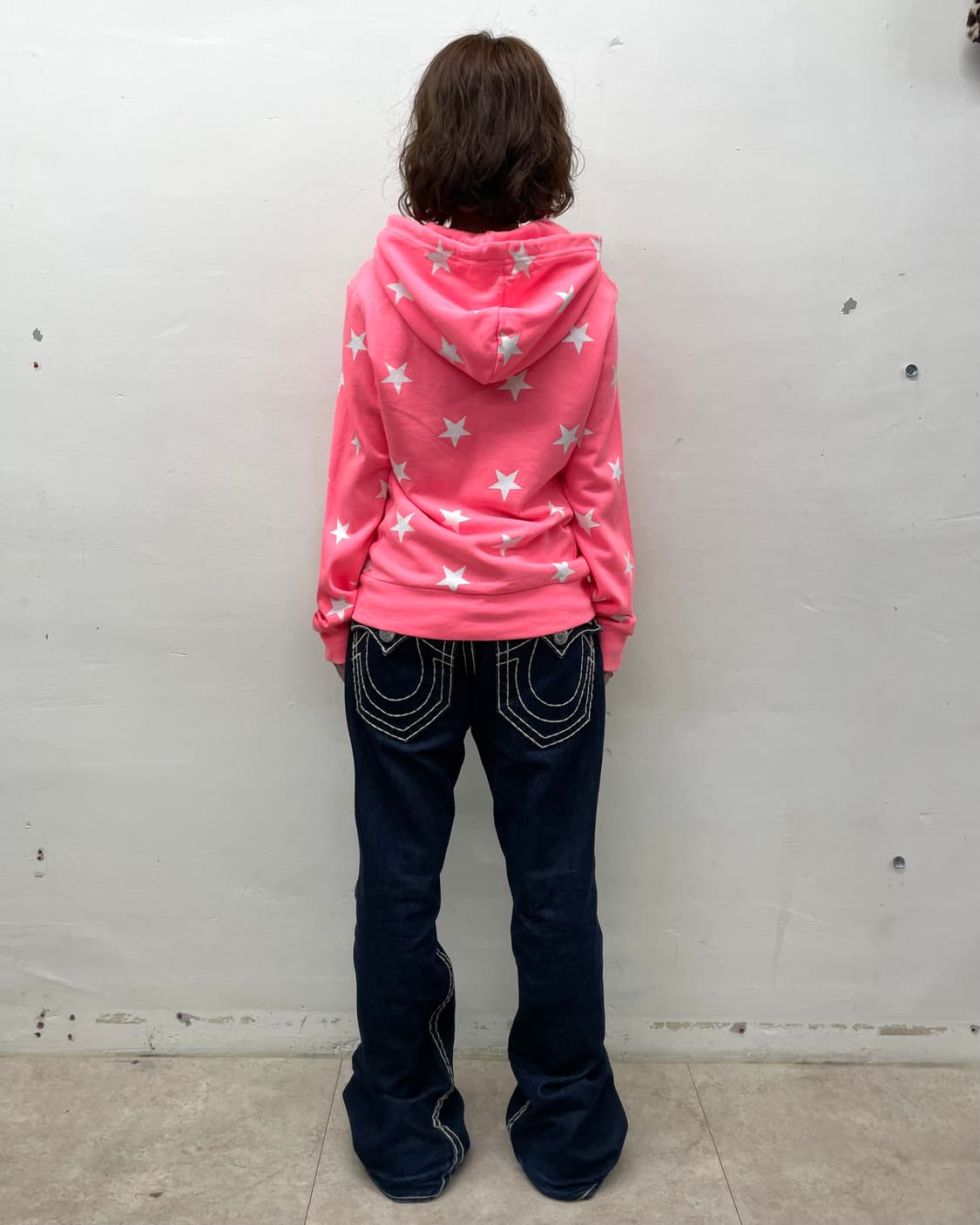 White Star Pink Hoodie Zip-Up 상품이미지5
