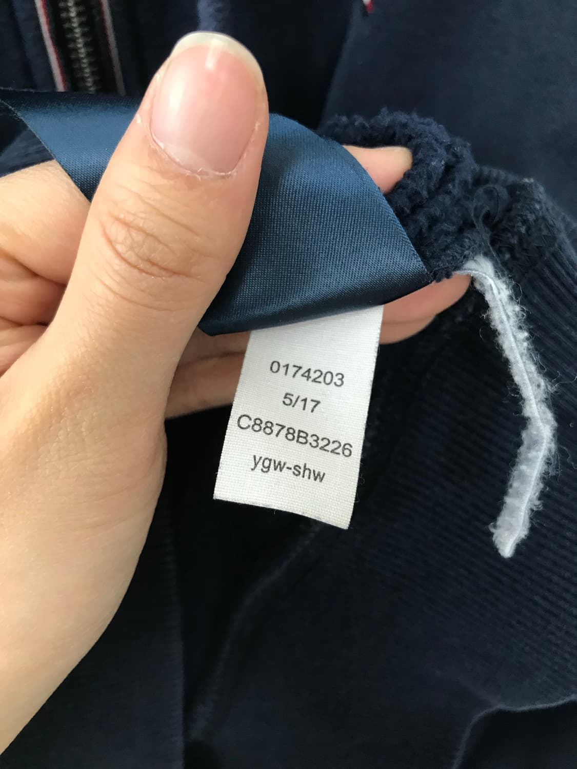 타미힐피거 자수로고 네이비 후드집업 상품이미지5