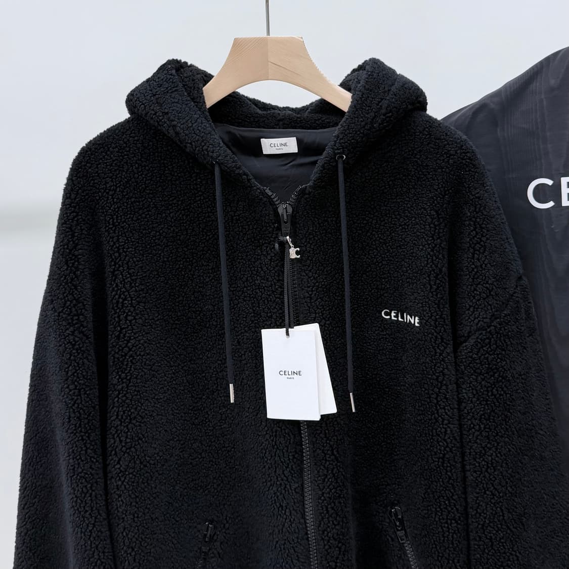 [S+급/XL] 셀린느 오슬롯 프린트 플리스 후드 후리스 자켓 상품이미지2