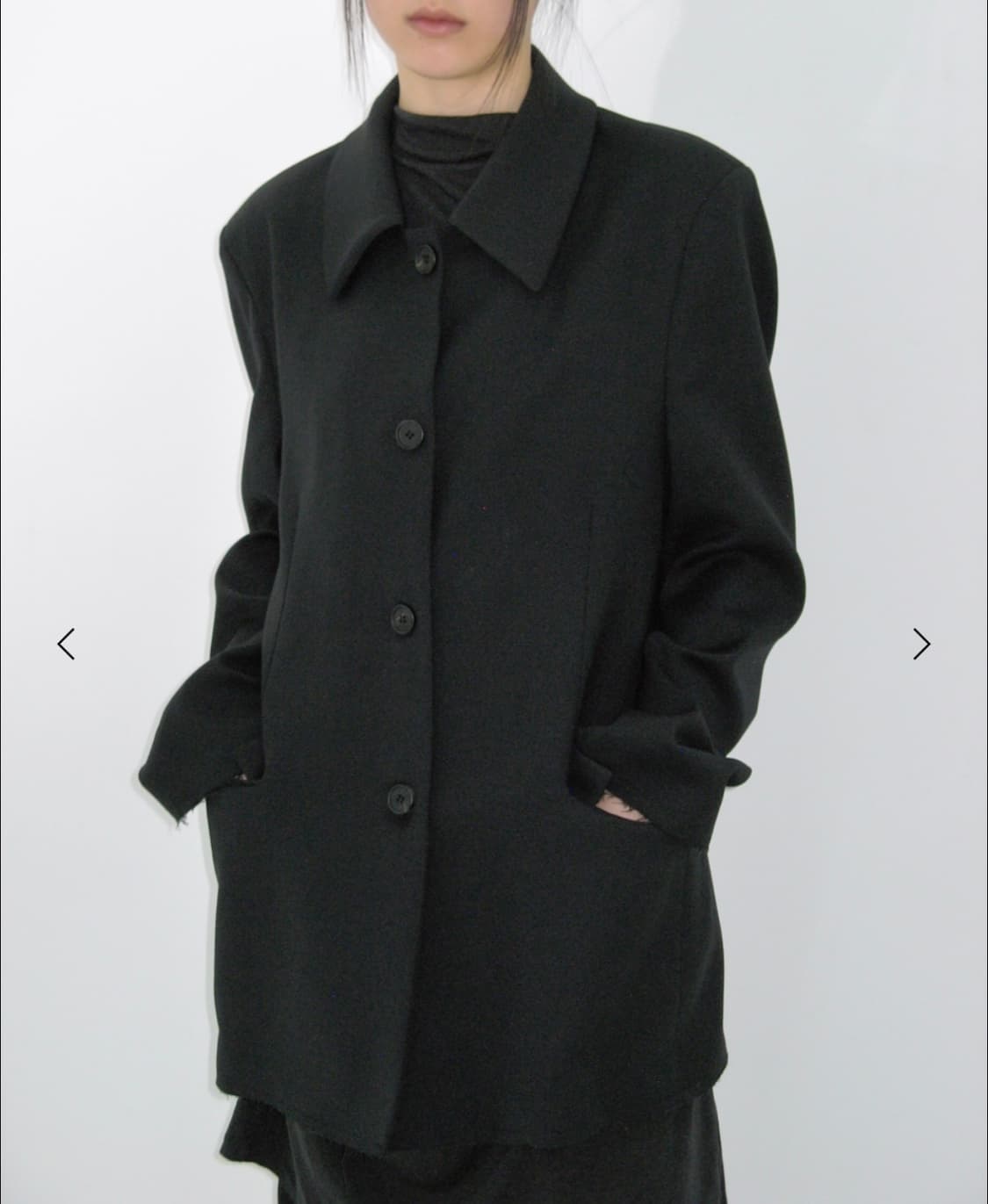 리포스 울 싱글자켓 블랙 상품이미지3