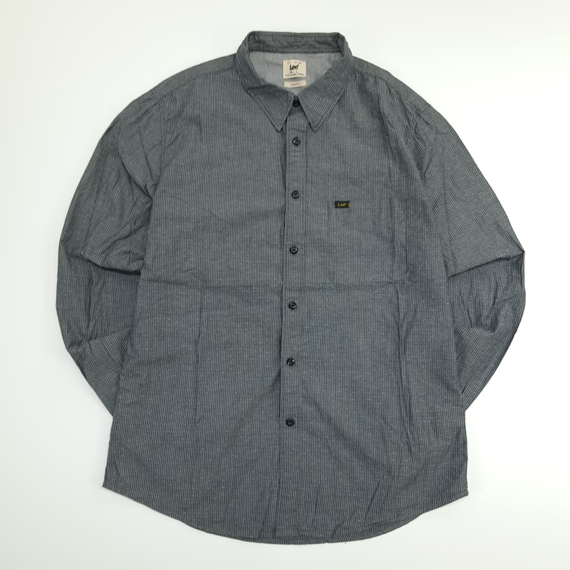 CN679 L LEE 리 도트 핀스트라이프 슬림핏 긴팔 셔츠 남방 상품이미지1