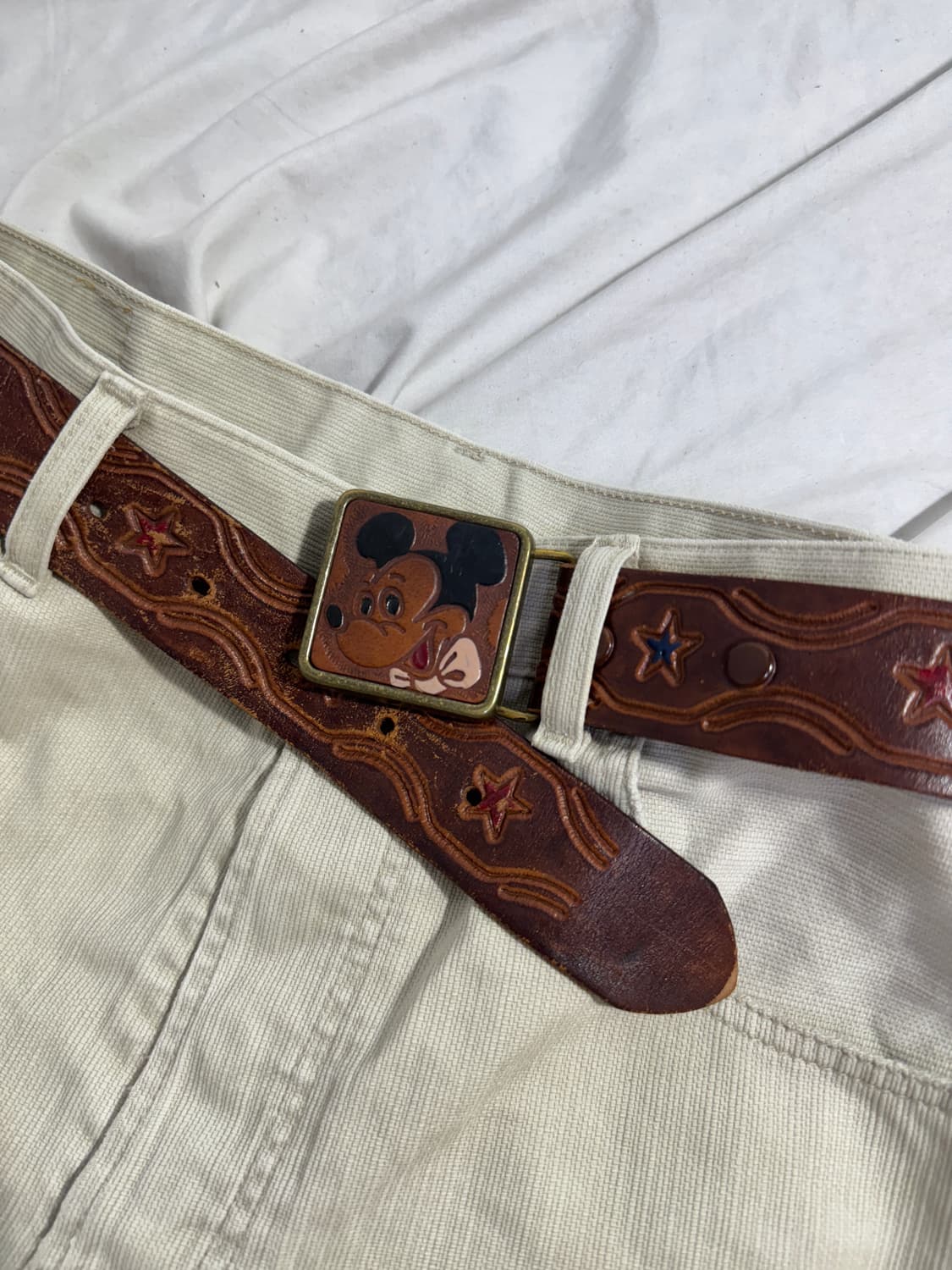디즈니 미키마우스 카빙 레더 벨트 상품이미지3