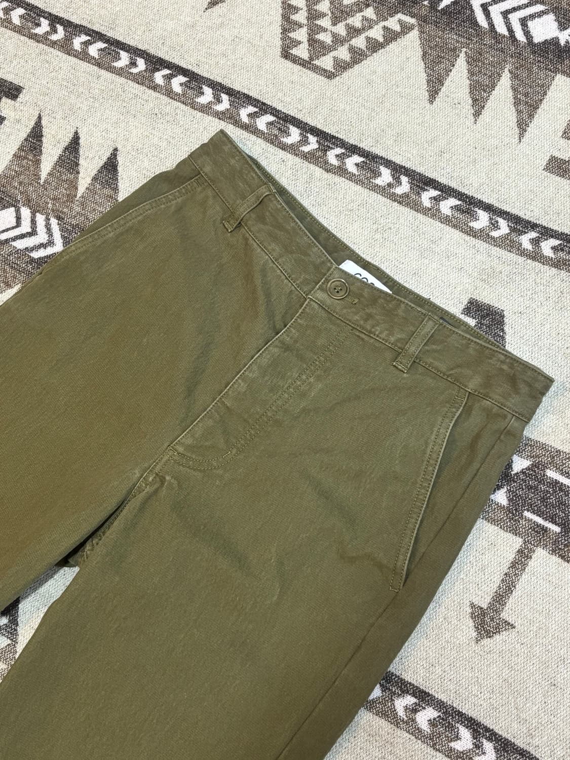 cos 버튼 여밈 코튼팬츠 상품이미지3