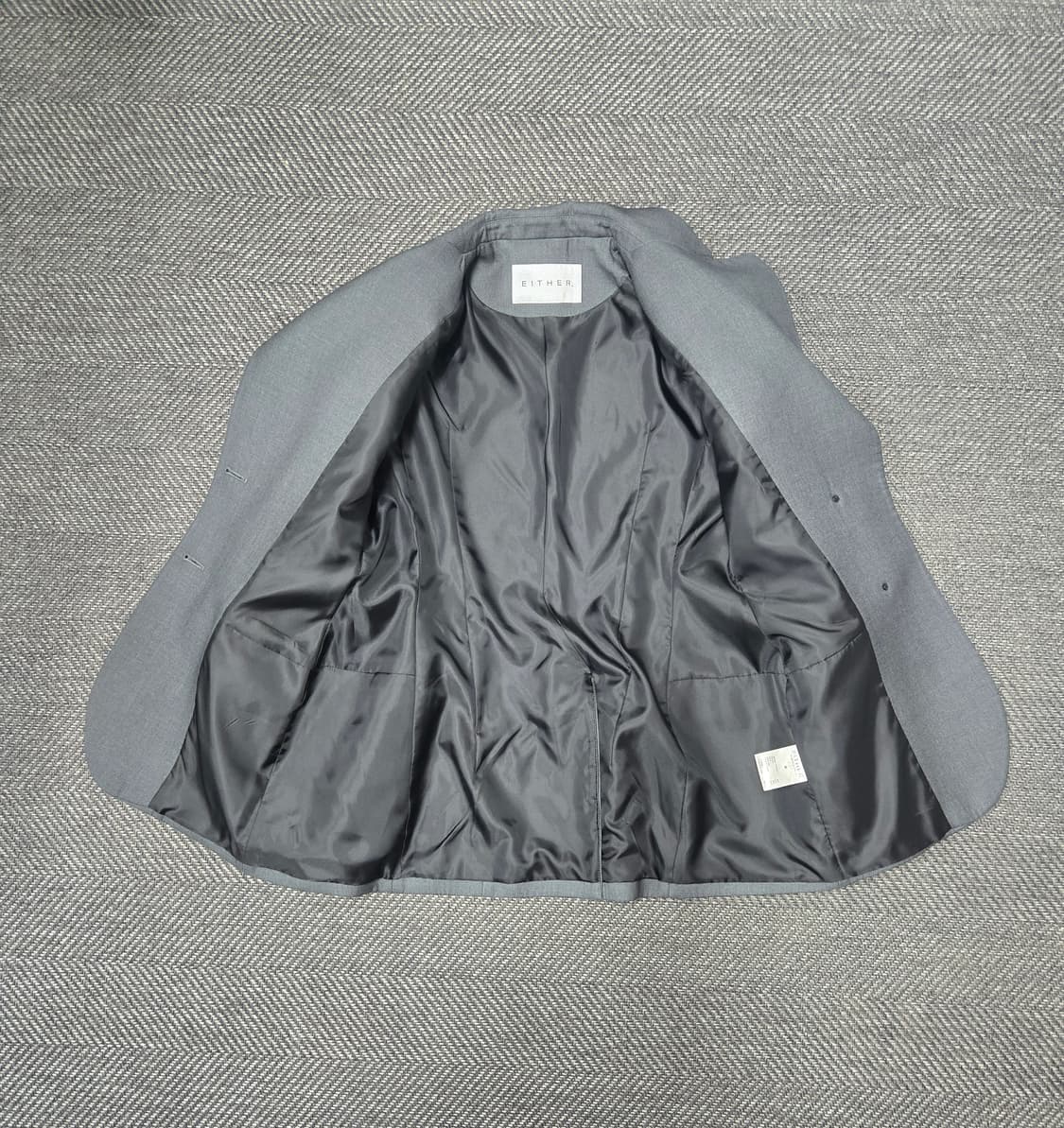 Either 이더 자켓 고퀄리티 이태리 울실크 테일러드 카라 슬림핏 자켓 상품이미지4