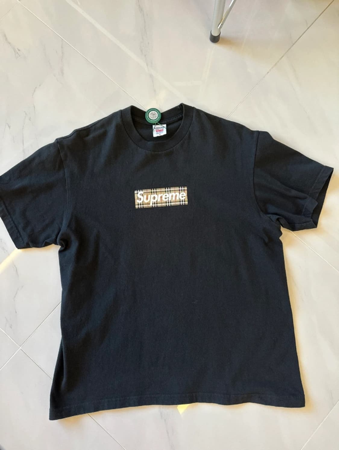 버버리X슈프림 박스로고티 상품이미지2