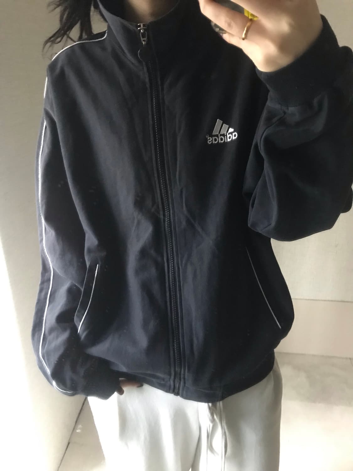 아디다스 90s 블랙 면집업 상품이미지2