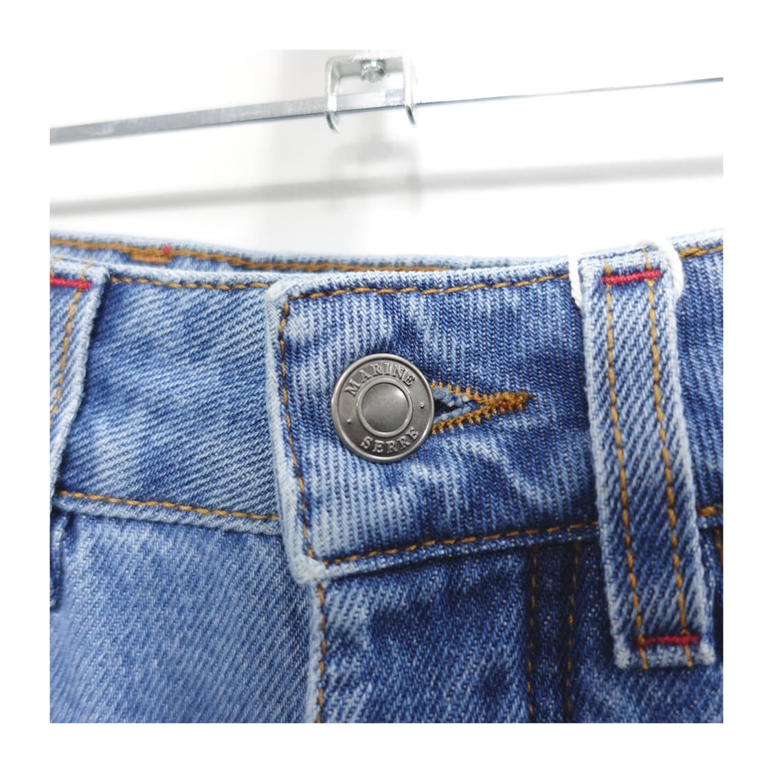 [46]MARINESERRE 마린세르 화이트라인 문패턴 데님팬츠 상품이미지6