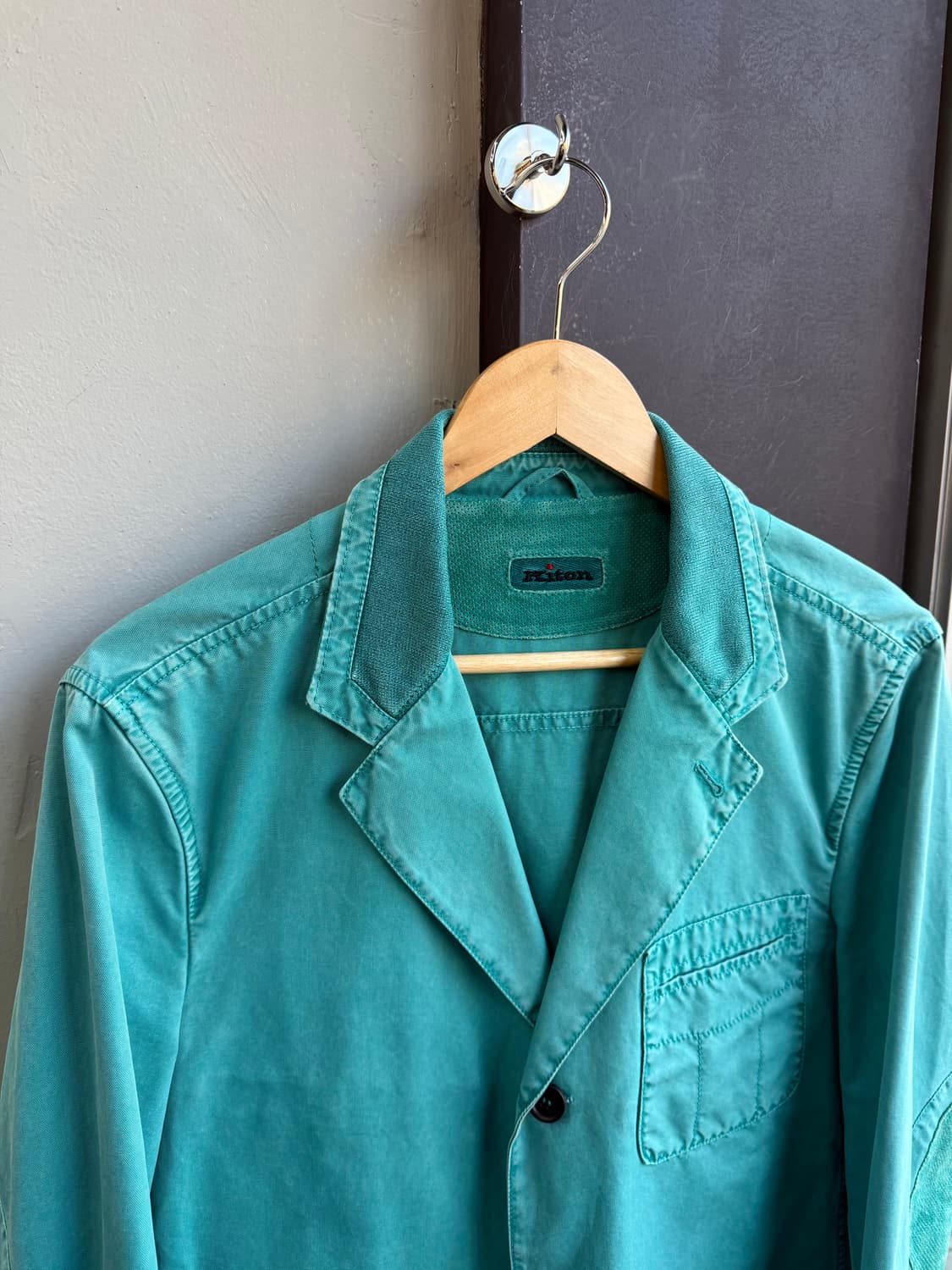 50/ 키톤 가먼트다이드 램스킨 엘보패치 자켓 상품이미지4