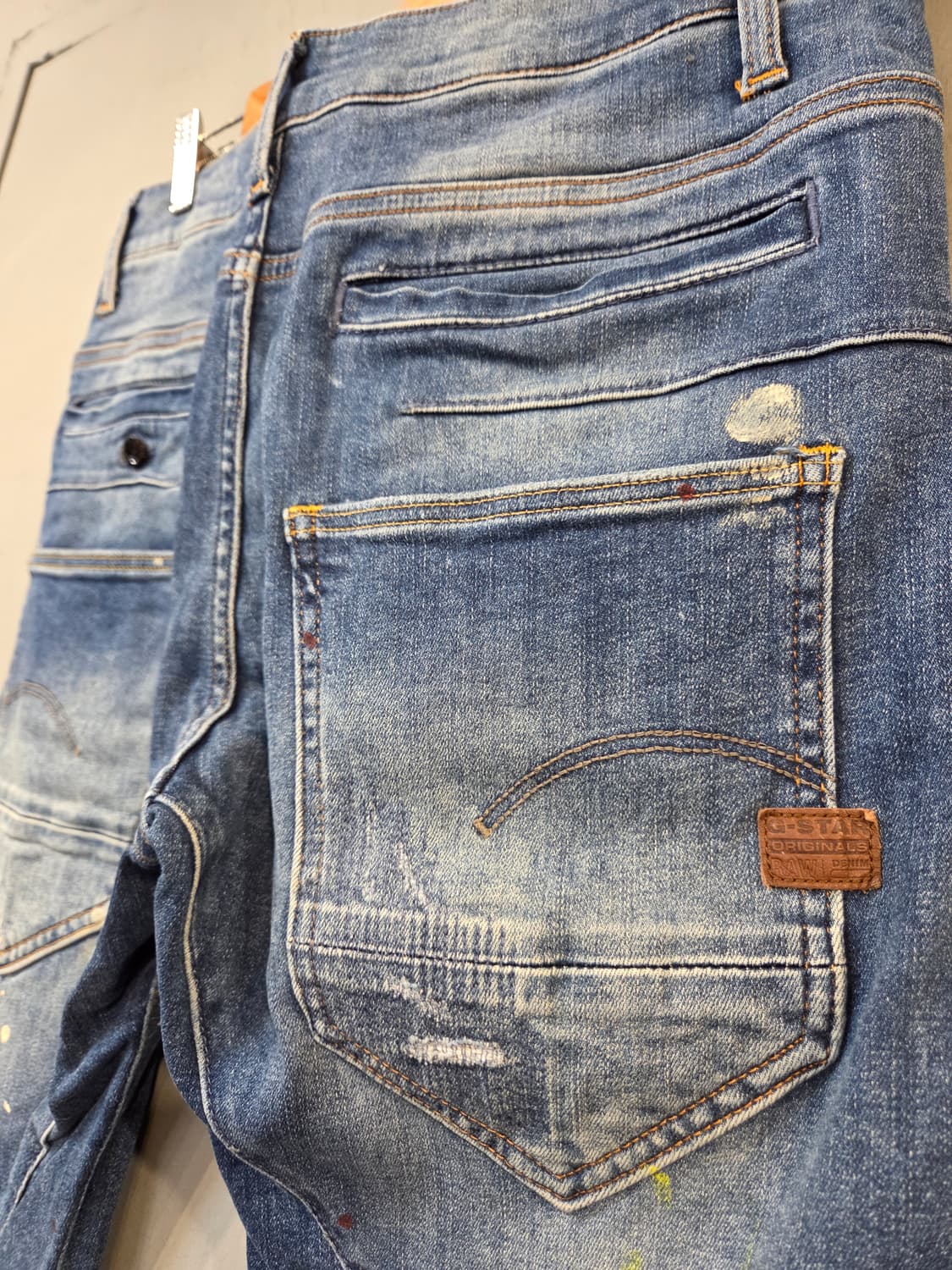 G-Star Raw 데님 청바지 페인팅 데미지(W27/L30)남여공용 상품이미지7