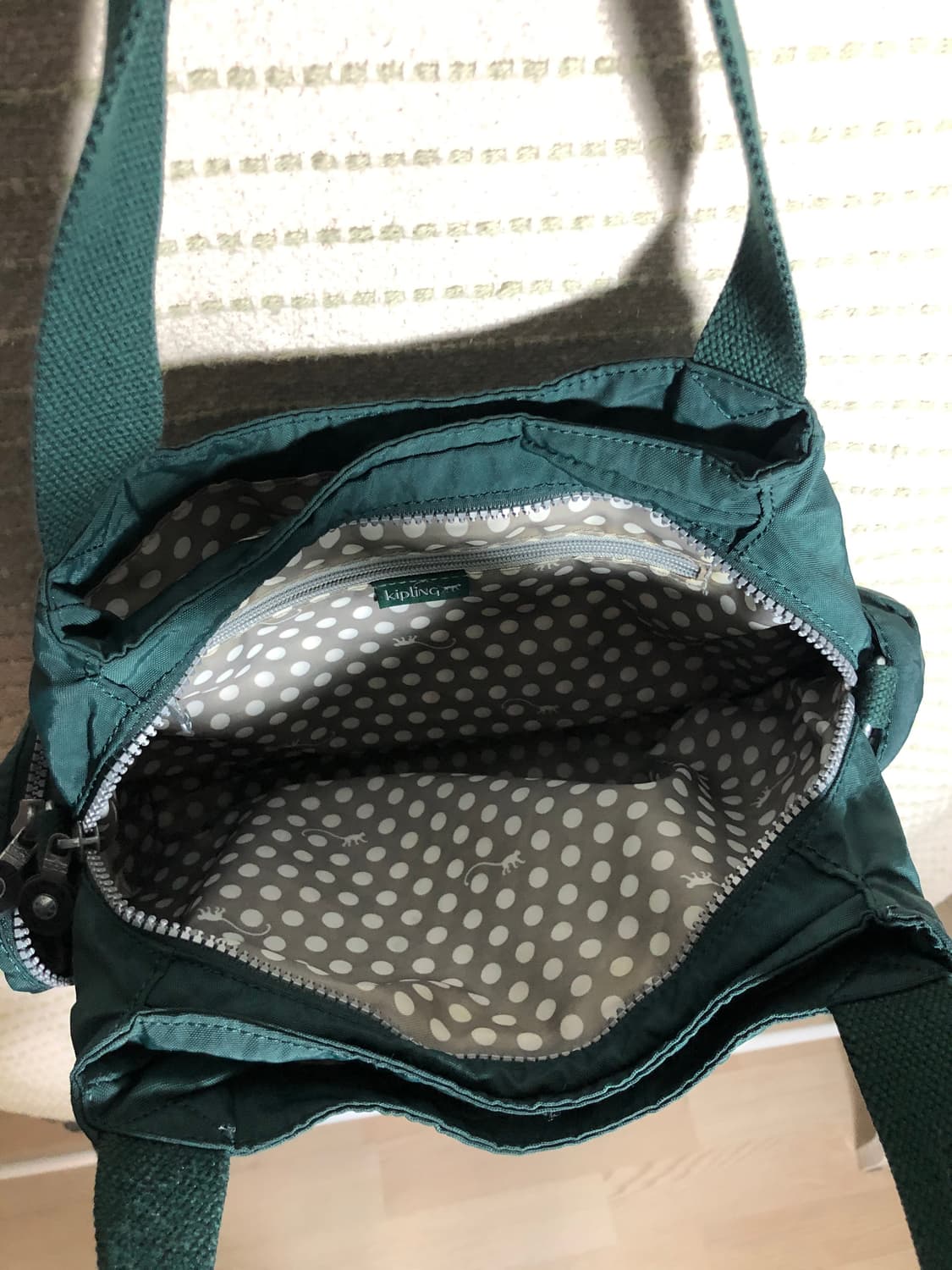 빈티지 키플링 Y2K 나일론 그린 숄더백 상품이미지3
