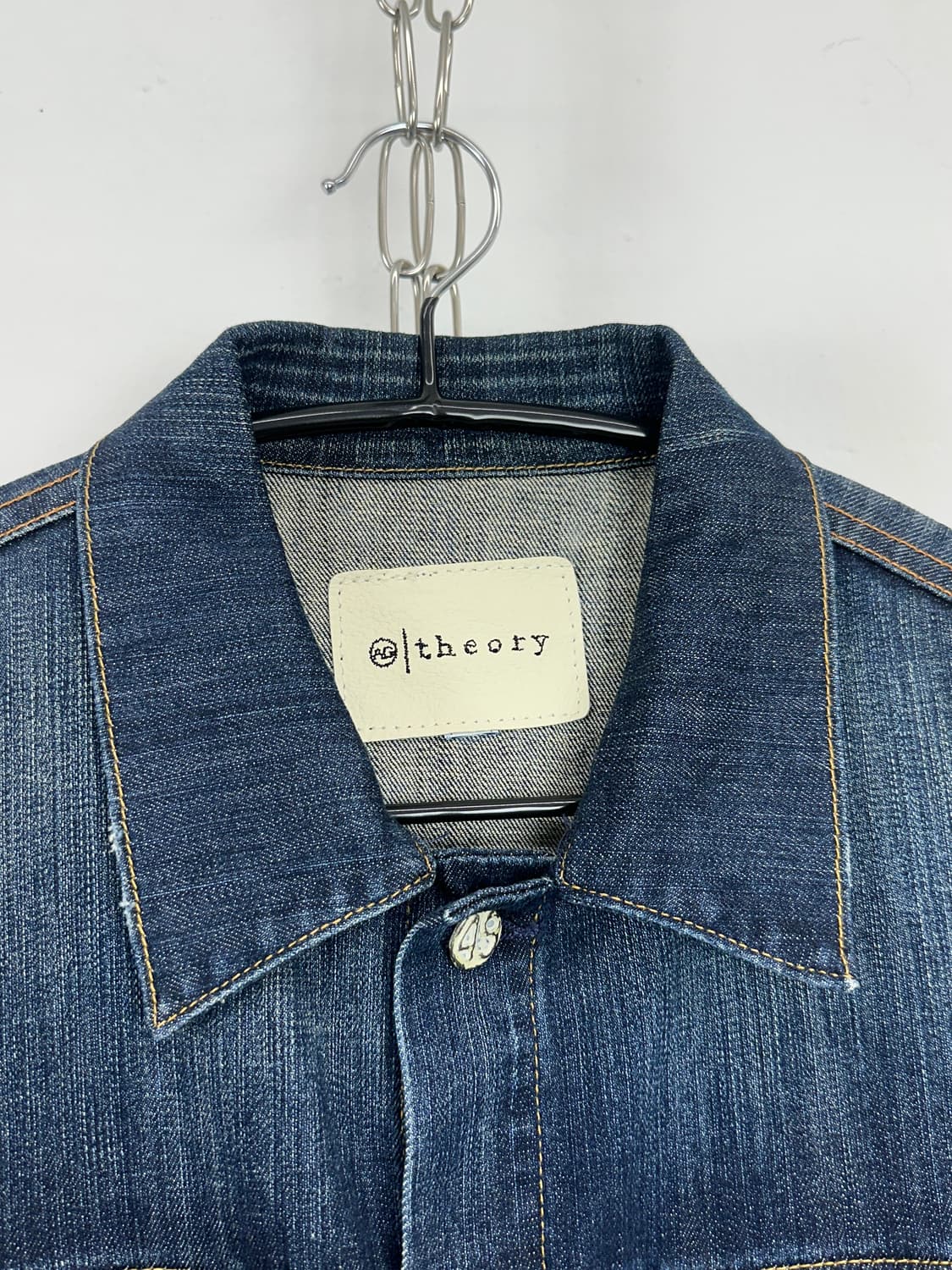 Theory Cropped Denim Jacket with Extende 상품이미지2