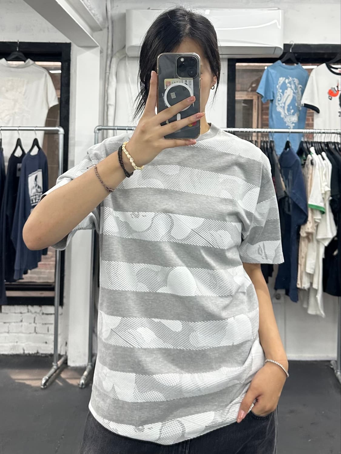 베이프 스트라이프 카모 티셔츠 상품이미지2
