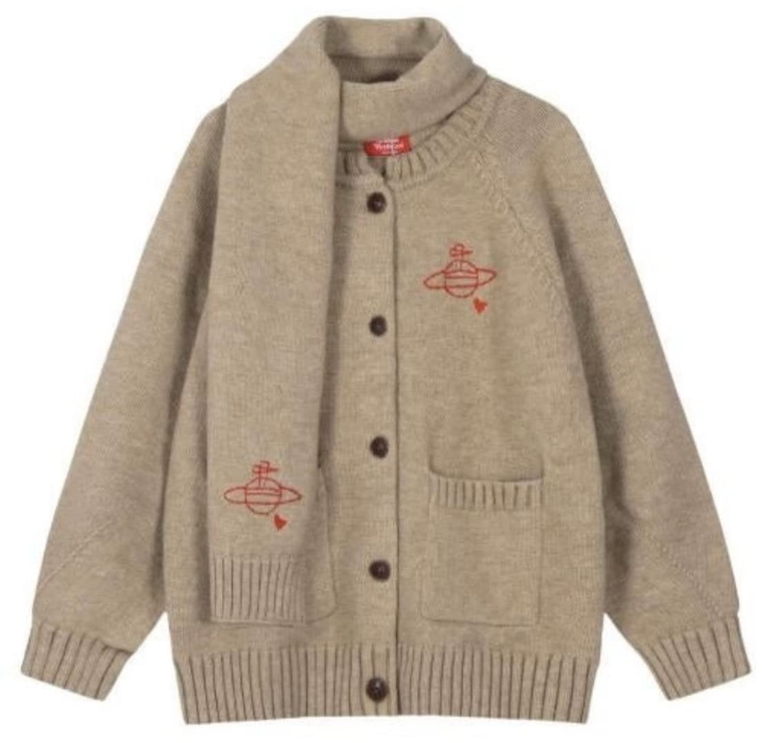 비비안웨스트우드일본판레드라벨 울 가디건&목도리세트남여공용 상품이미지10