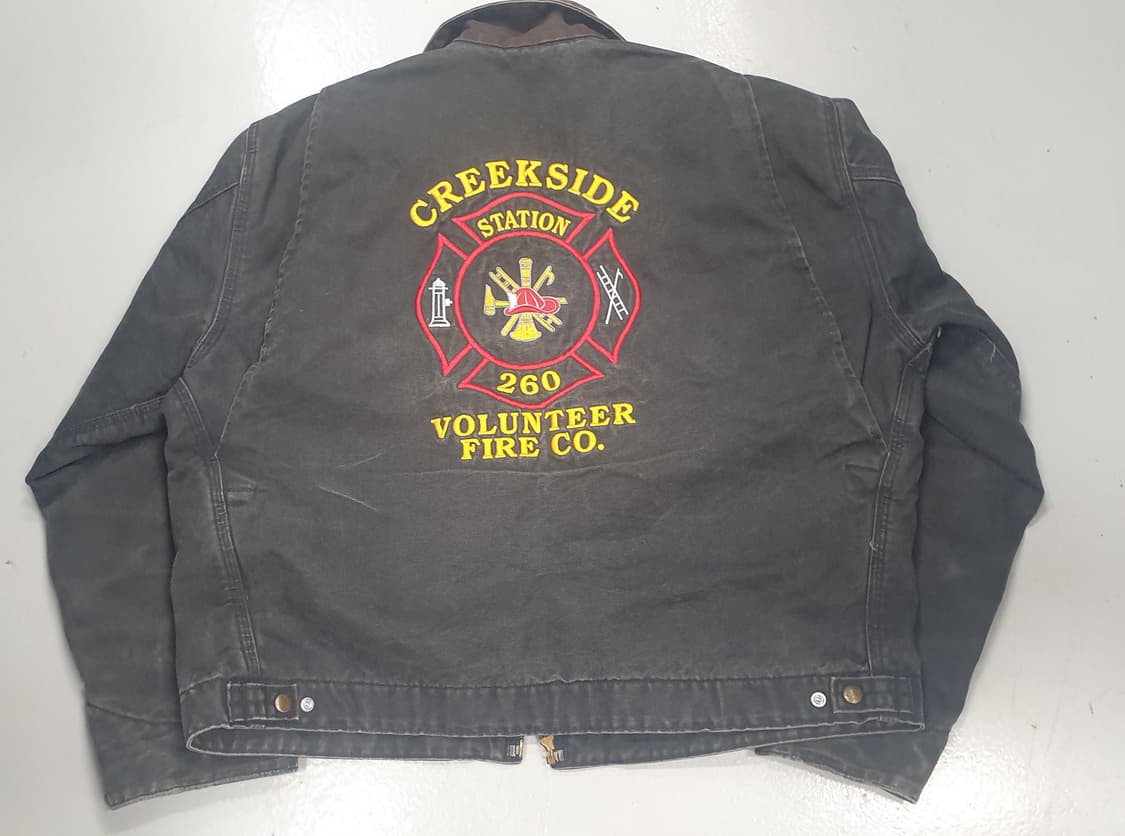 칼하트 희귀템 워크 자켓 블랙 CREEKSIDE 자수 상품이미지2