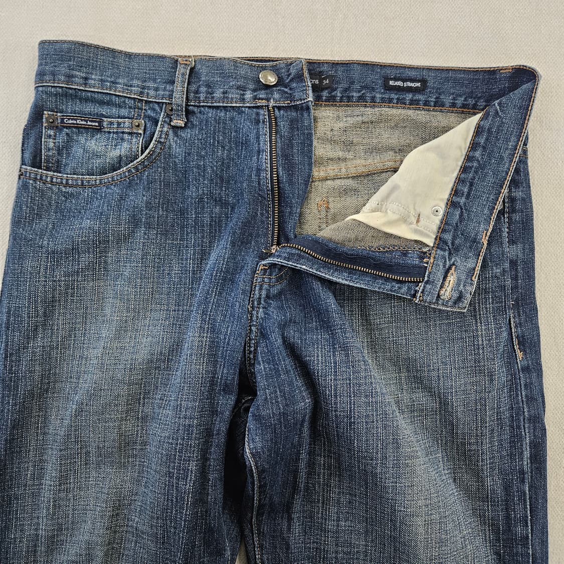 [34] CK 캘빈클라인 진스 워싱 세미 부츠컷 데님 팬츠 0115YH1 상품이미지2