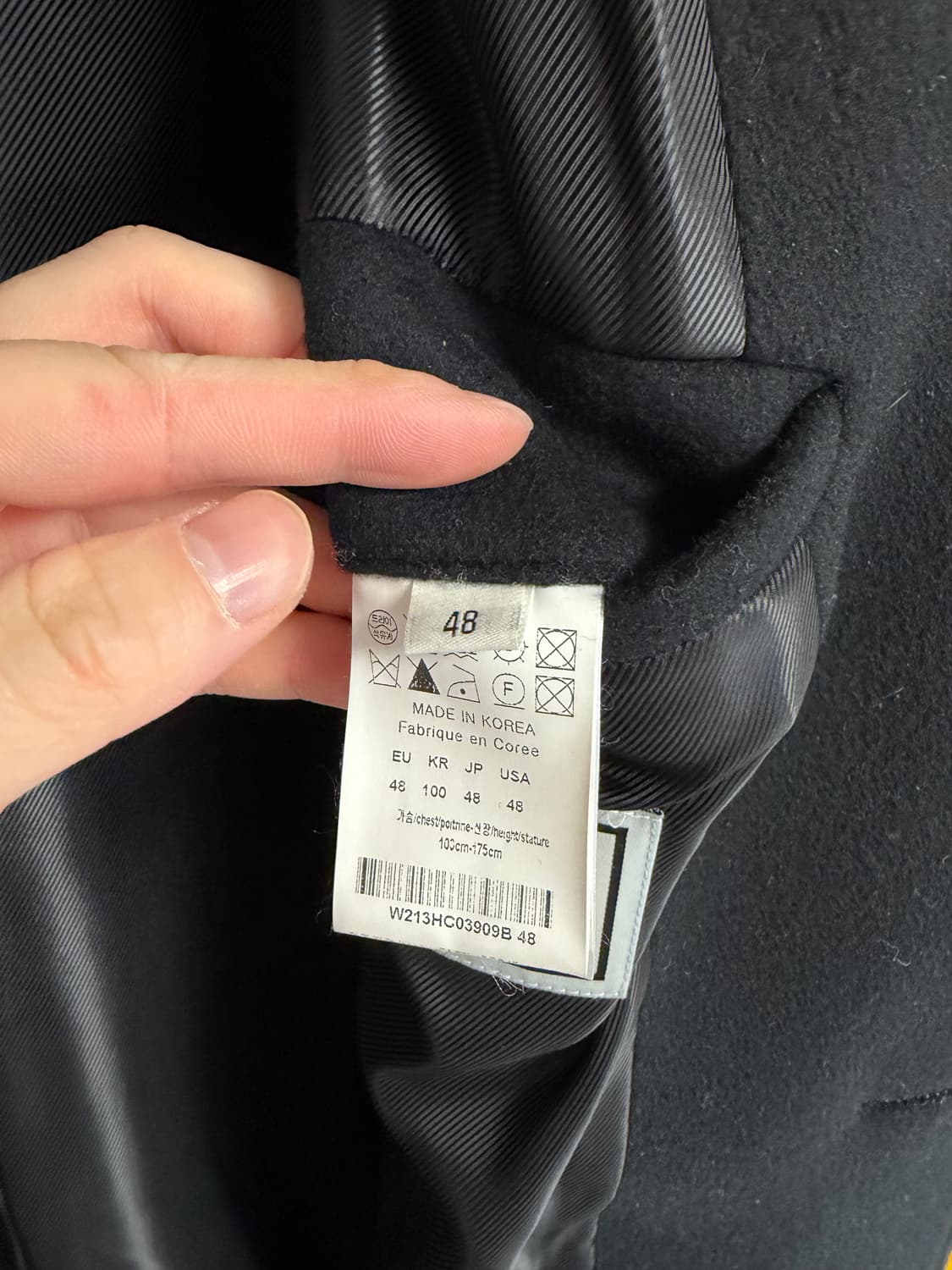 [48] 우영미 21Fw 포켓디테일 178코트 블랙 상품이미지3
