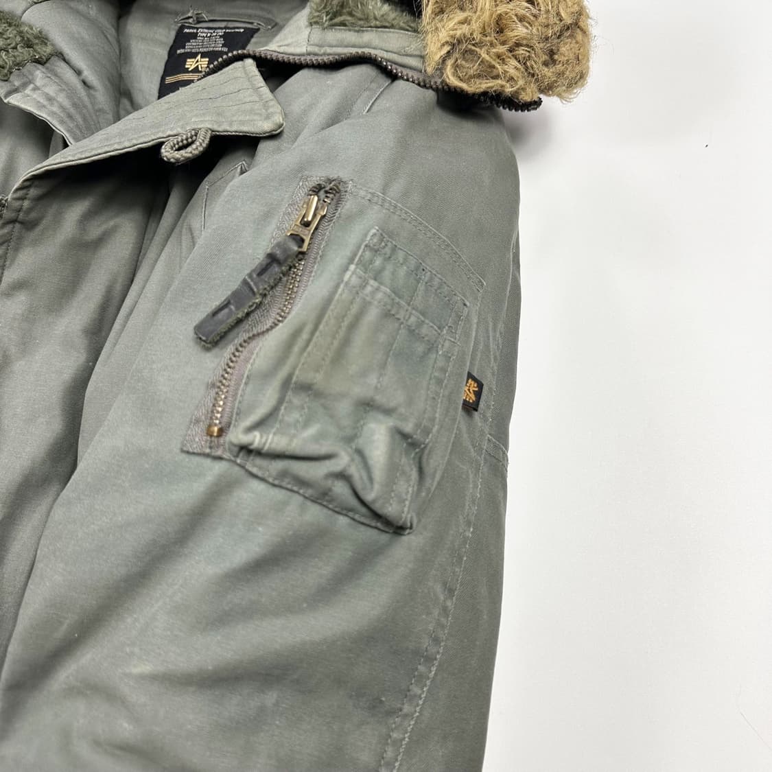 알파인더스트리 N3B 카키 사파리 점퍼 자켓 (M) 상품이미지6