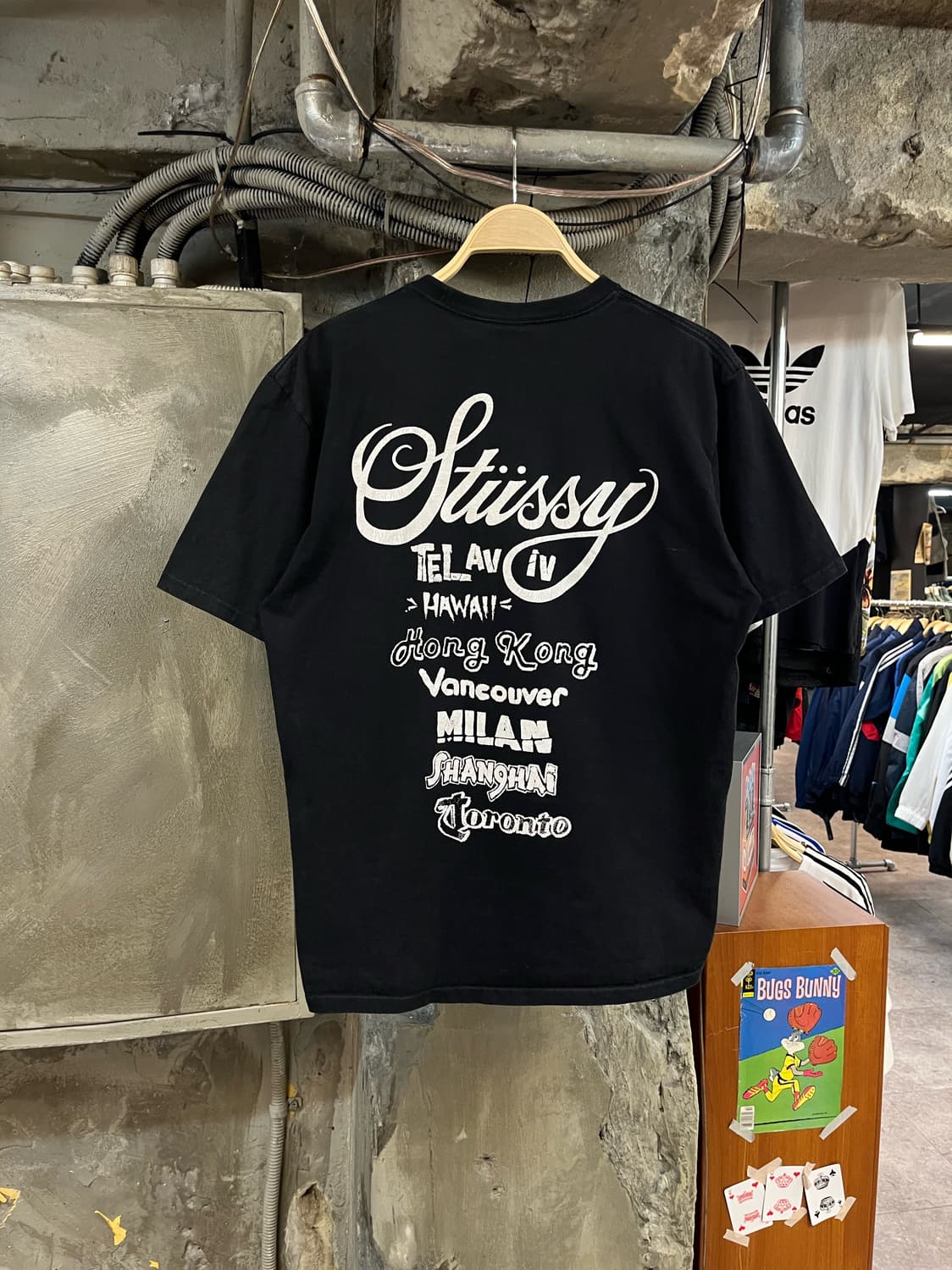 스투시 투어 반팔티 블랙 L #csz2661 상품이미지2