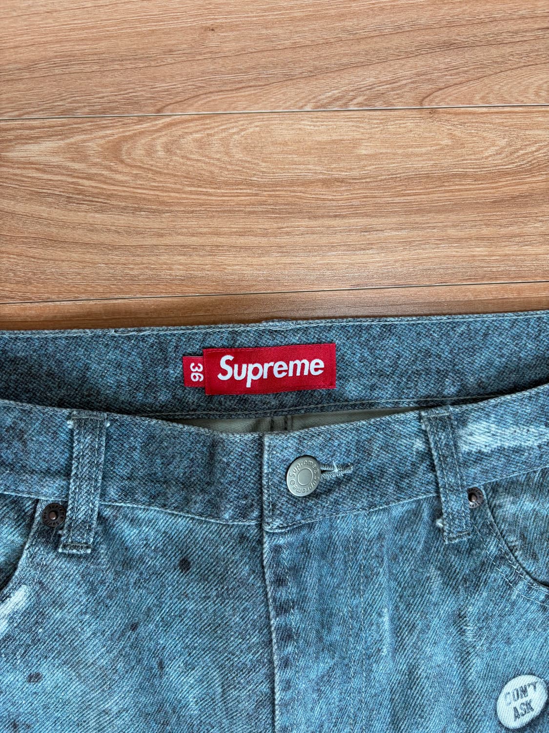 [36] 슈프림 HJR 트롱프 뢰유 루즈 핏 진 블루  상품이미지4