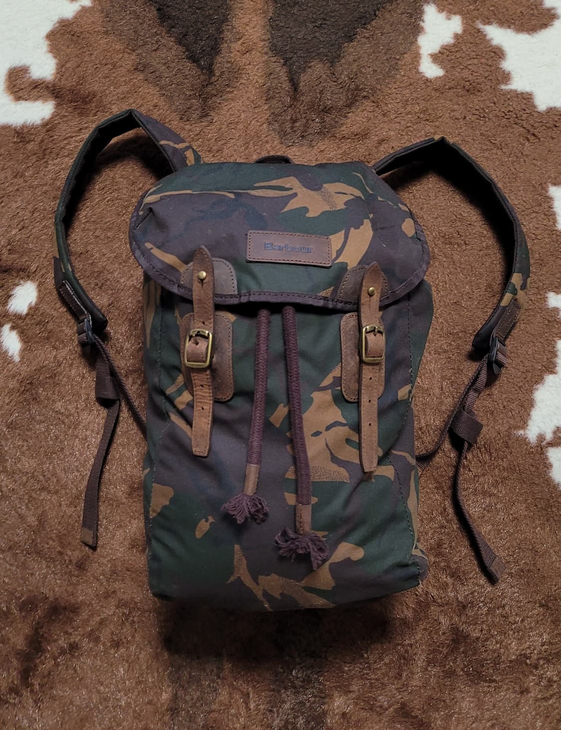 새제품 영국 직구 바버 톤다운 카모 패턴 중소형 데일리 백팩 상품이미지1