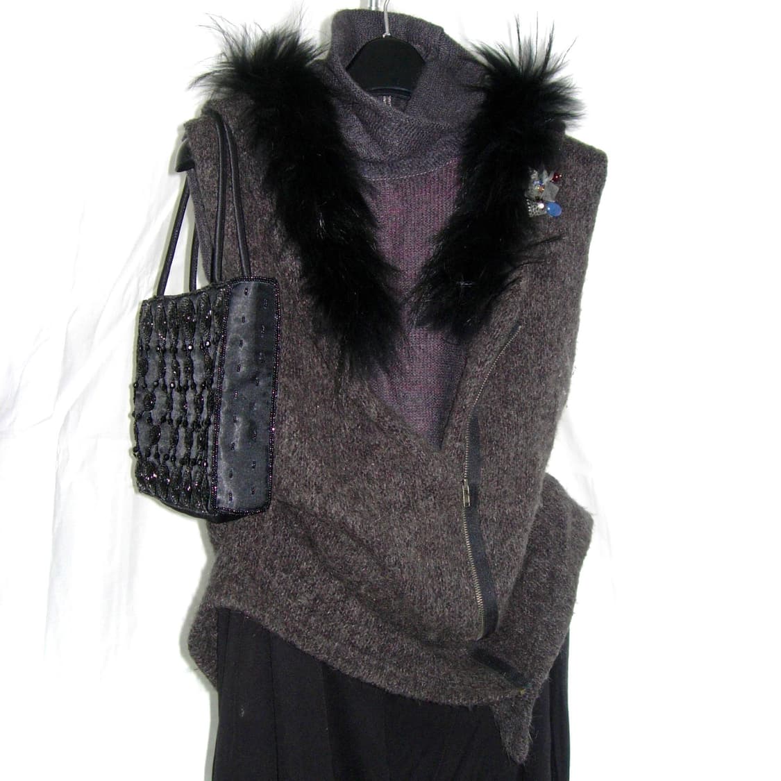 니트 베스트 집업 상품이미지1