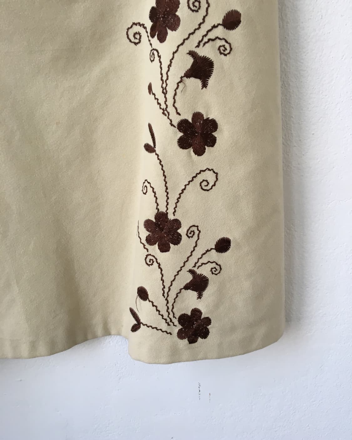 Embroidery point velour skirt 상품이미지3