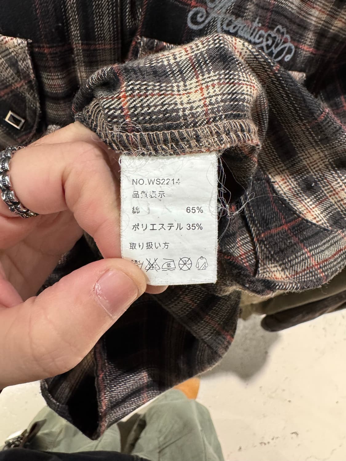 Acoustic 어쿠스틱 인디언스컬 체크 웨스턴셔츠  상품이미지9